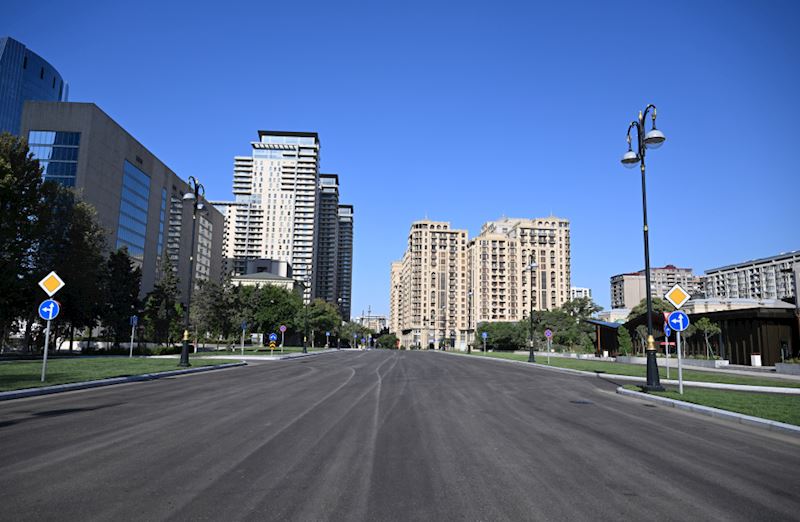 Opening of a new road in Baku